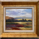 A03. Signed landscape painting. 